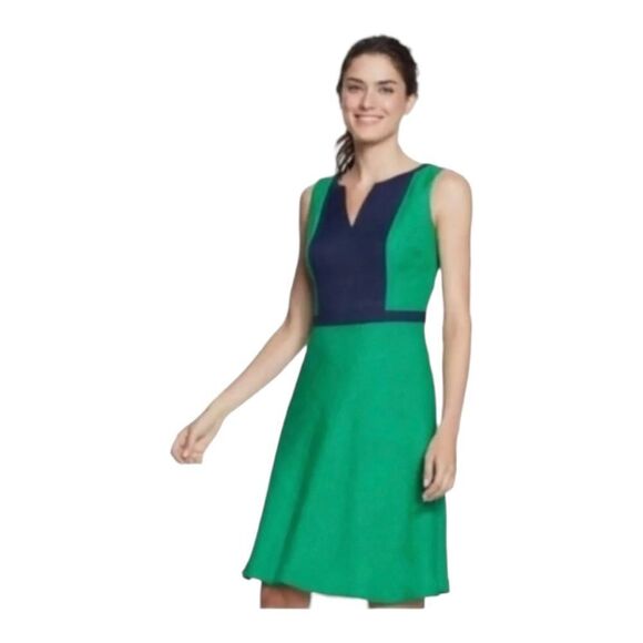 Boden Monica Pink Sleeveless Textured Notch Neck A Line Dress Size 4 - Picture 9 of 9